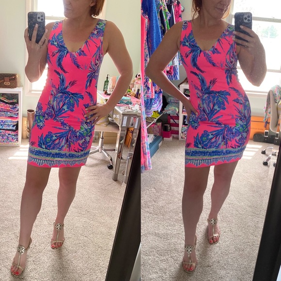 Lilly Pulitzer Tiki Pink Out On a Limb Tandie Shift | Size 6 - Picture 3 of 10
